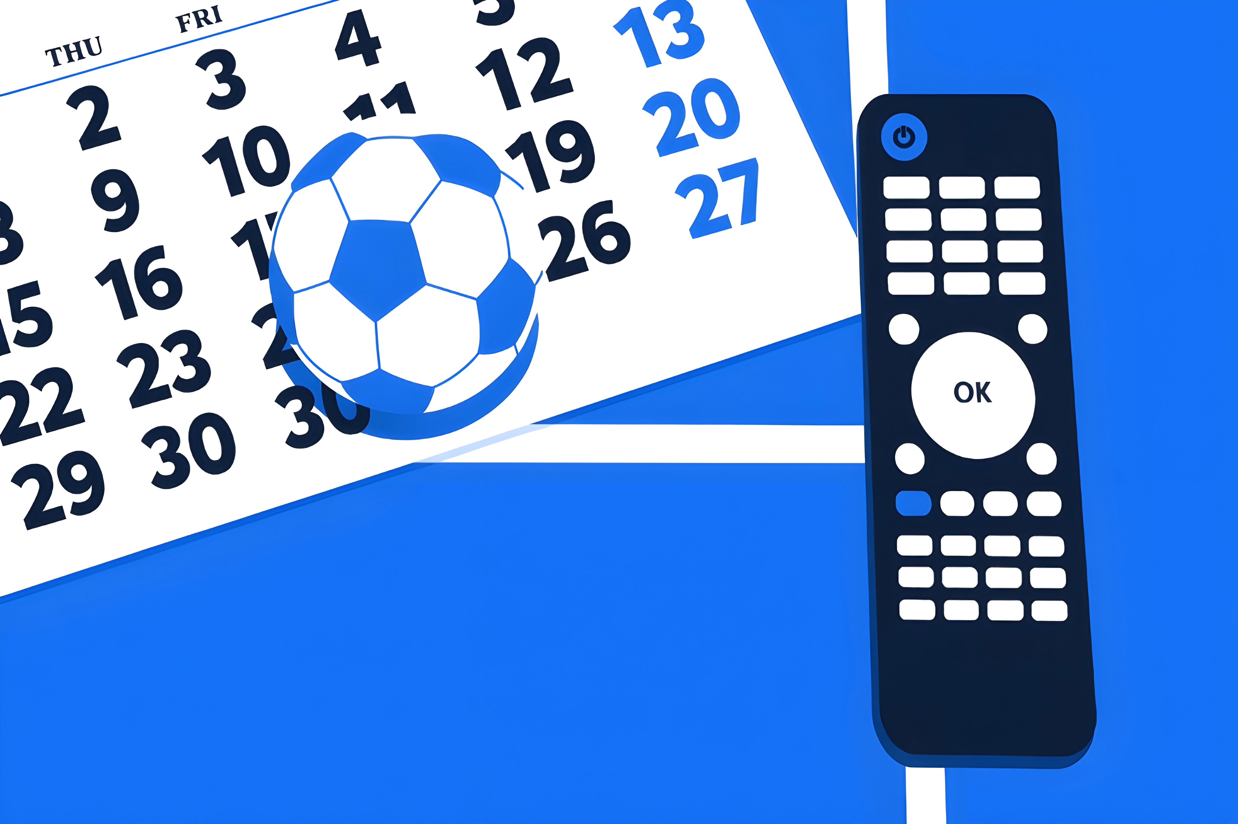 UK football match schedules on TV graphic